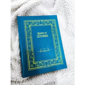 Diário de Leitura Brochura - Livro Antigo com lombada dourada - Verde