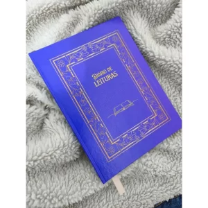 Diário de Leitura Brochura - Livro Antigo com lombada dourada - Roxo