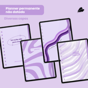 Planner permanente digital roxo